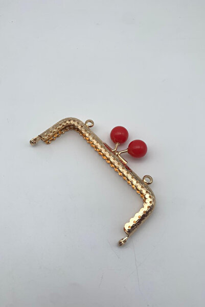 BD fold yarn Metal 12 cm Kırmızı Tokalı Gold Çanta Bursu Çanta Klipsi Çanta A...