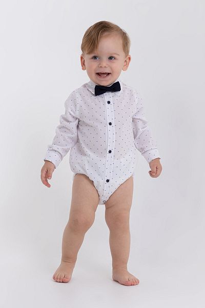 BİGÜMEX Striped Patterned Salopet 4-Piece Boy's Bodysuit Set