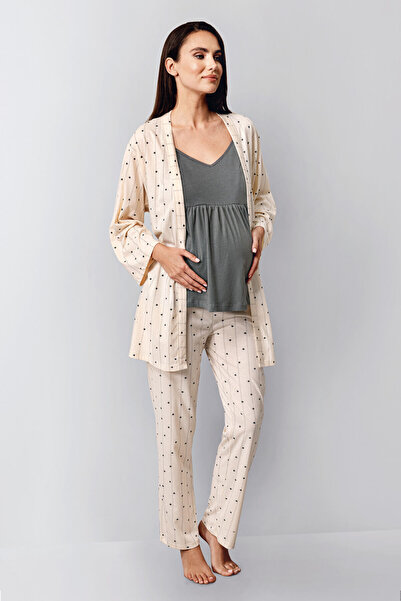 Arnetta Women's Gray 3-Piece Pajama Set