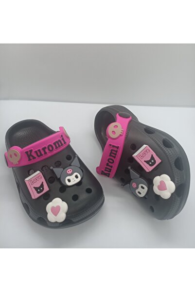 Huzurlu Adımlar Kuromi Kids Slippers Black