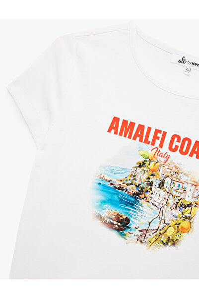 Koton Slim Fit Short Sleeve Crew Neck Printed T-Shirt