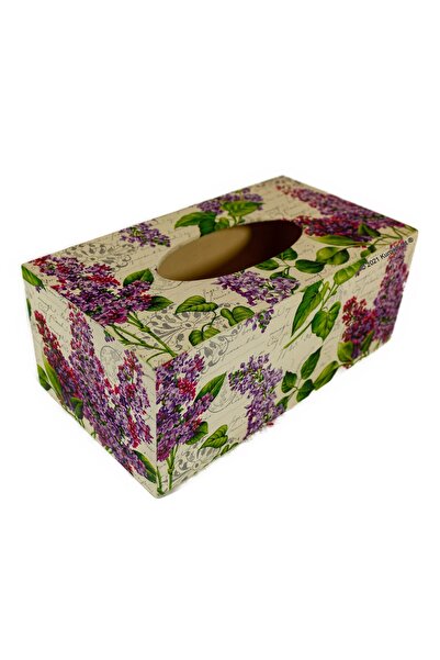 Kumiko Art Lilac decorated napkin box