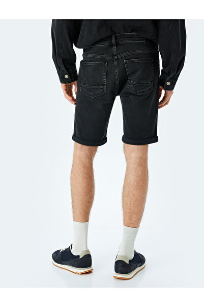 Koton Regular Waist Slim Fit Bermuda Denim Shorts