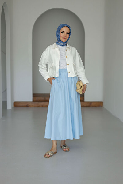 MOONSC Спідниця з подвійними кишенями на резинці