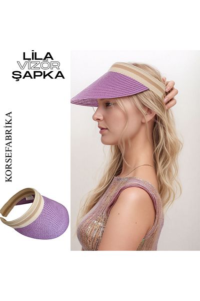 korsefabrika trend mood store Stylish and Functional Straw Beach and Casual Hat with Wide Brim Sun Visor