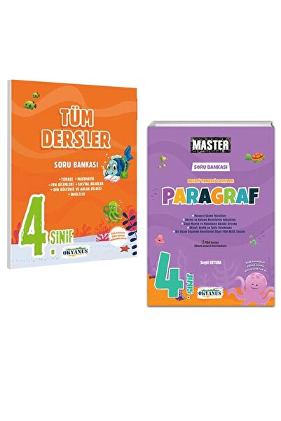 Okyanus Yayınları 4. Sınıf Tüm Dersler Soru Bankası ve 4. Sınıf Master Paragr...