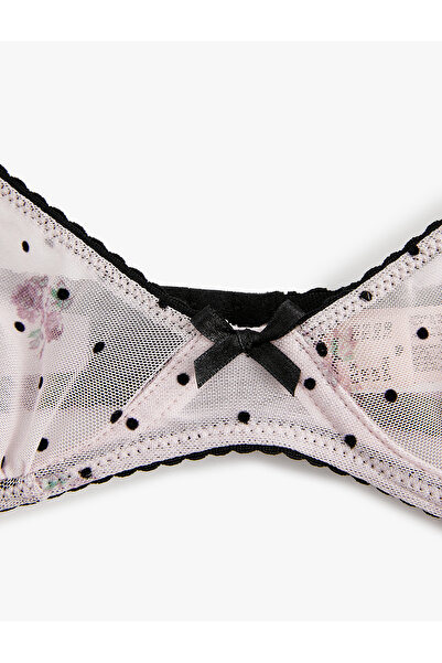 Koton Διαφανές πουά Underwire Σουτιέν από τούλι