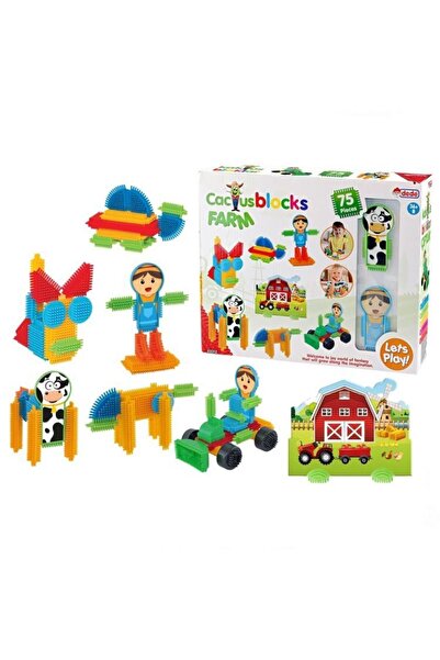 NEWBRENDHOME ألعاب تعليمية تفاعلية، مكعبات ديدي كاكتوس، مزرعة من 75 قطعة، لعب...