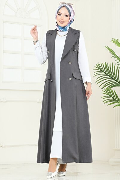 ModaMerve Cep Detaylı Üçlü Takım 2699SL432-MS Antrasit&Ekru