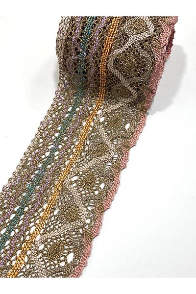 karantuhafiye Silvery Polyester Lace / 1 Meter
