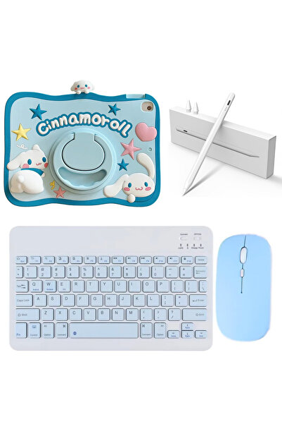 Covpor Apple iPad 10.NESİL 10.9 ve 11. NESİL A16 Uyumlu CİNNAMAROL Kılıf +Klavye Mouse+Kalem