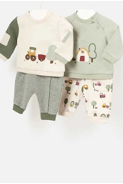 MAYORAL Baby Boy Winter Double Set Car Patterned