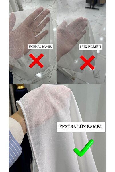 Beautiful EKSTRA LÜX BAMBU TÜL PERDE EN KALIN BAMBU AĞIR GRAMAJLI KIRIŞMAZ ÜT...