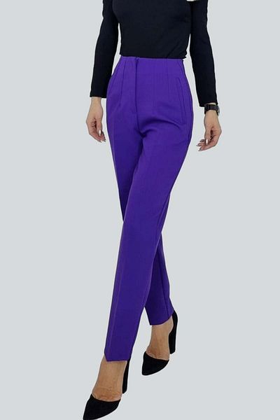 FashionForYou ChicMe high waisted elegant trousers, purple, S