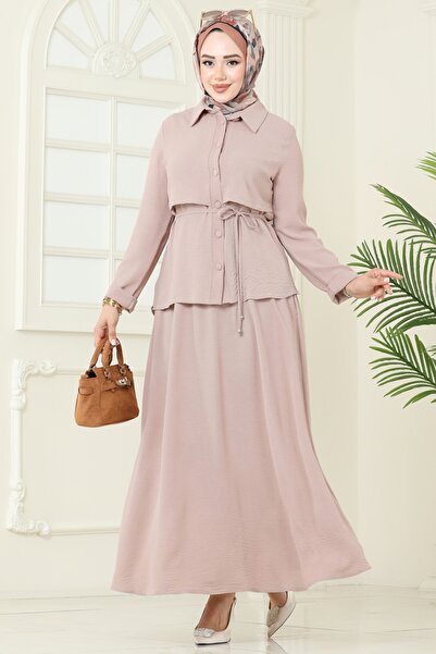 ModaMerve Beli Bağcıklı Etekli Takım 2703SL432-MS Vizyon