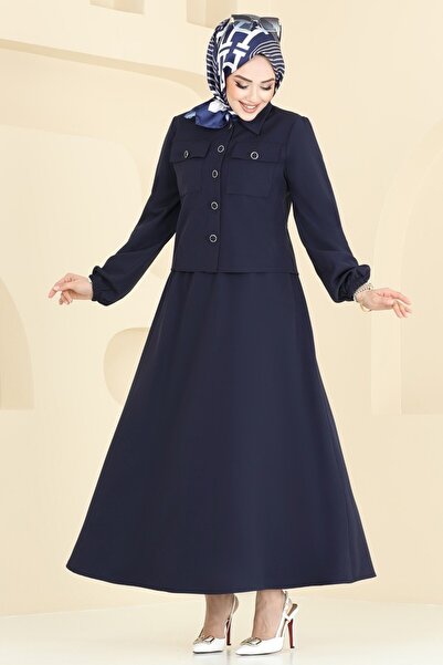 ModaMerve Cep Detaylı Etekli Takım 2601SL432-MS Laci