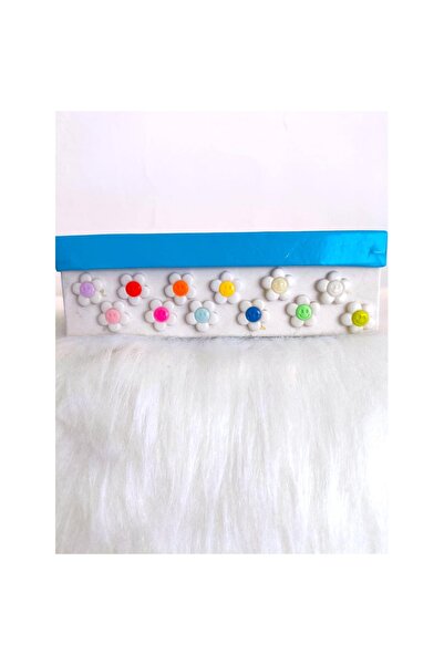 Zedhobi 60 Adet 15 Mm Renkli Gülümseyen Papatya Desenli Arkadan Tek Delik Düğme