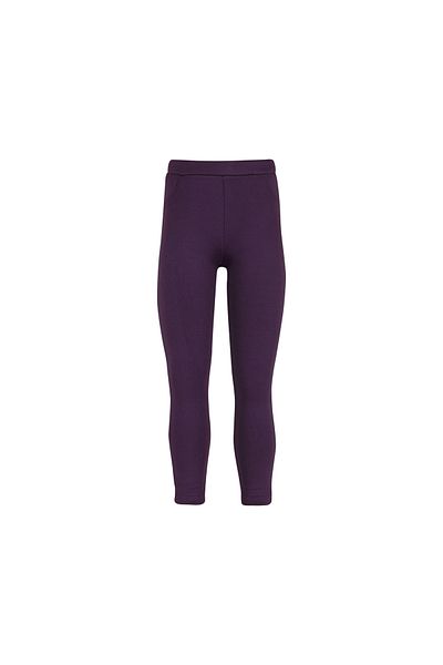 LOVETTI Purple Girl's Decorative Pocket Inside Plush Extra Thick Winter Leggings
