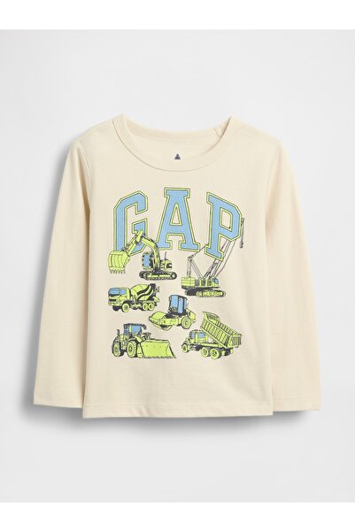 GAP Erkek Bebek Krem Mix & Match Grafik Baskılı T-Shirt