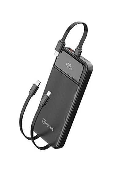Crocus Octopus 10.000 Mah 22.5W Pd 3in1 kablolu siyah