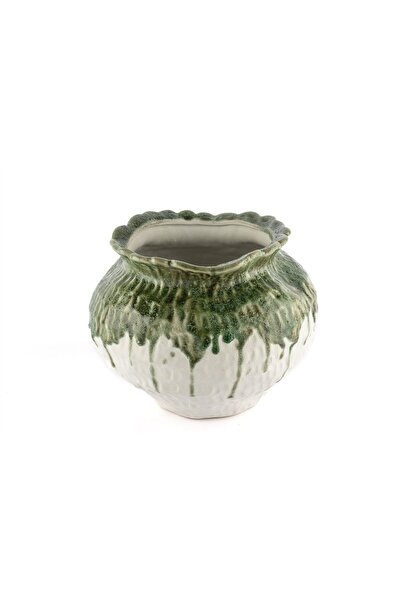 Mikasa Moor Yeşil Beyaz Vazo 30x25cm