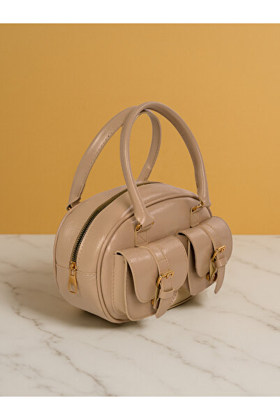 MYSTOBAG Γυναικεία τσάντα χεριού, ώμου και χεριού με διπλή τσέπη μοντέλου MİKİ