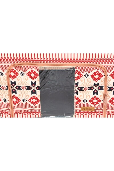 Teo Foldable Storage Box, 100 L, Cotton and Linen, 60X42X40 cm, Front Window, 2 Access Doors