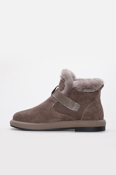 FAST STEP Genuine Leather & Fur Women's Classic Boots 710Kza2000