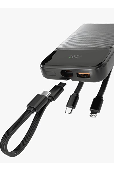 Crocus Octopus 10.000 Mah 22.5W Pd 3in1 kablolu siyah