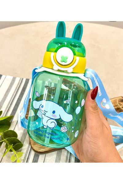 synshop Cinnamoroll Cute Rabbit Eared Water Bottle Flask Girl School Water Bottle 600 ml