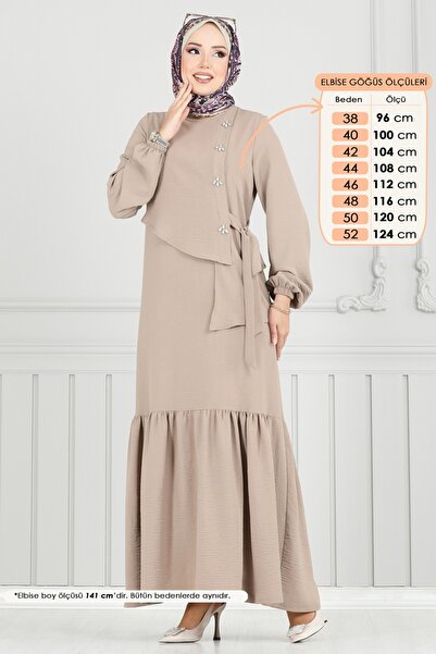 ModaMerve Stone Front Hijab Dress 2680Sl432-Ms Vision