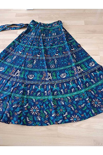 anne moda ankara Ethnic, Boem, 100% bumbac, Vopsea organică, Fusta lungă, înfășurată
