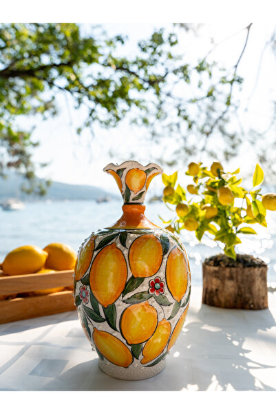 shop El Yapımı 20cm Seramik Dekoratif Vazo