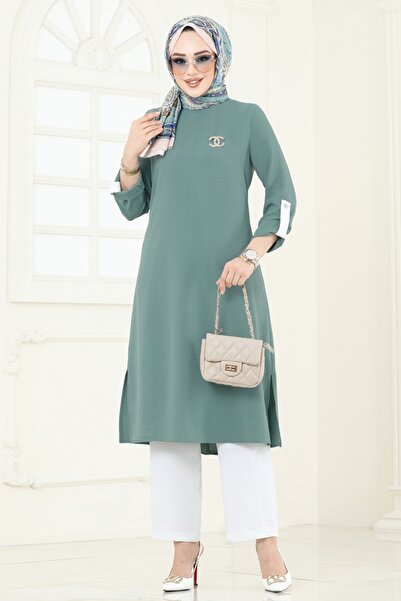 ModaMerve Manşeti Düğmeli Aerobin Takım 9020S324-MS Mint&Ekru