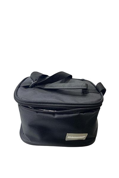 tüftürük Bagbound Zippered Plain Black Lunch Box with Thermos Inside