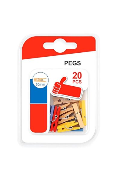 Generic دبابيس قماش خشبية من فيتو، 20 قطعة، مقاس 25 مم، لتجفيف الملابس والاست...