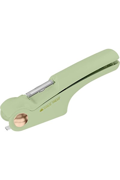 Flippy 4-in-1 Multifunctional Garlic Tool — Press, Slicer, Jar Opener, Cleaner (22 x 8.8 cm), Gree