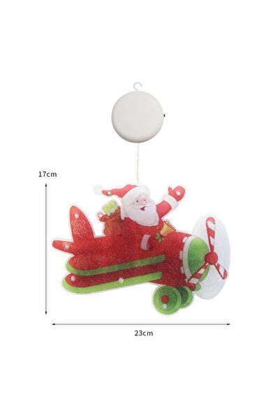 Flippy Flippy Christmas Window Decoration, Airplane, with LEDs, 23 cm, warm white