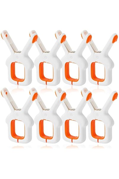 Generic مشابك ملابس بلاستيكية من HASTHIP®، 8 قطع، مشابك ملاءة سرير، مشابك بطا...