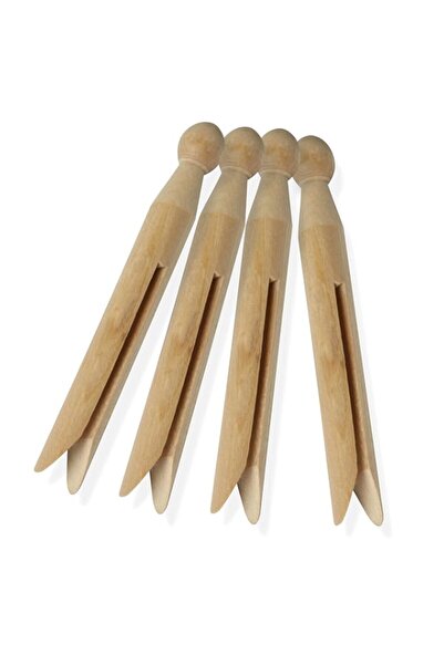 Generic مشابك غسيل خشبية مستديرة من هوني كان دو، عبوة من 100 مشبك