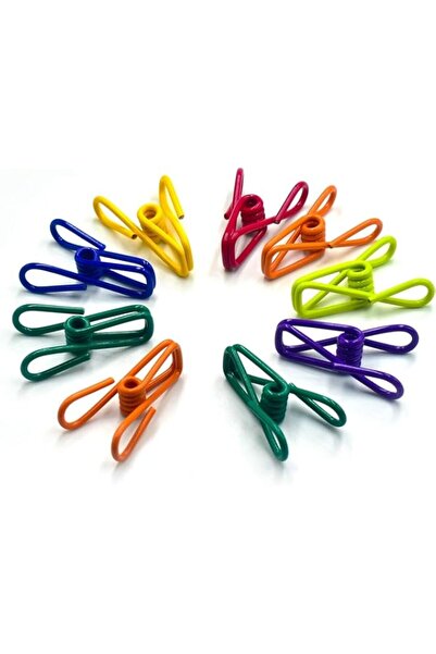 Generic مجموعة من 24 مشبكًا عشوائيًا من ADAK لتغليف الطعام، ومشابك طعام مطلية...