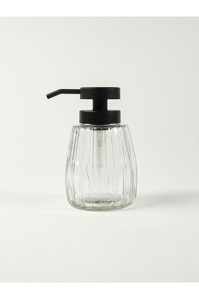 Minihol Dozator de săpun lichid din sticlă transparentă Mora (350 ml)