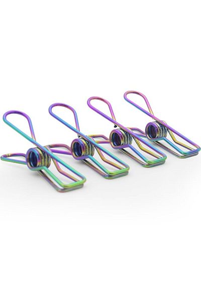 Generic Tazweeq Wire Clothes Pins, 30 Pack Colorful Metal Clothes Pegs, Stainless Steel Clothespins for Han