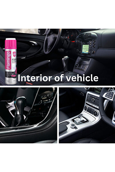 Flamingo Multi-Purpose Foam Cleaner 650ml for Car, Kitchen, Fabric, Leather - F002