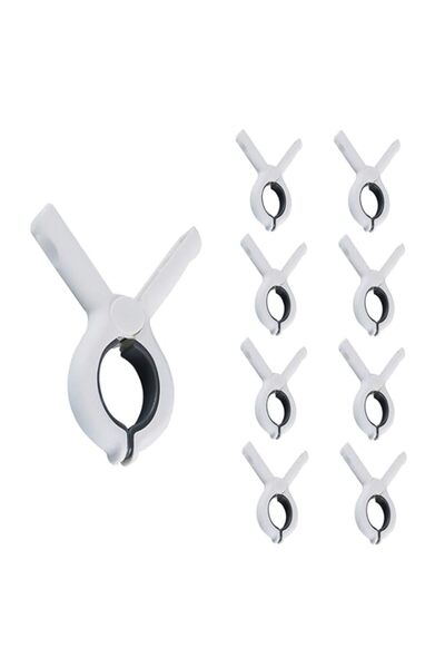 Generic مجموعة من 9 مشابك مناشف الشاطئ من Lxeqiony، مشبك غسيل بلاستيكي، مشابك...