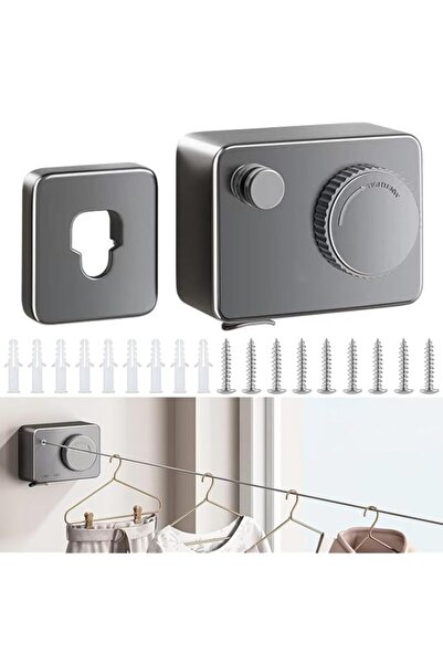 Generic حبل غسيل مثبت على الحائط من Uhuanyy بطول 4.3 متر، مصنوع من الفولاذ ال...