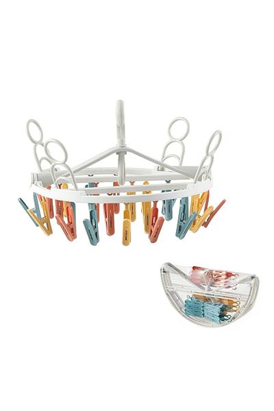 Generic Maykela Plastic Laundry Clips for Socks, 24 Pcs Clothes Hanger Drying Clothes Hanger Pegs (Colour 1