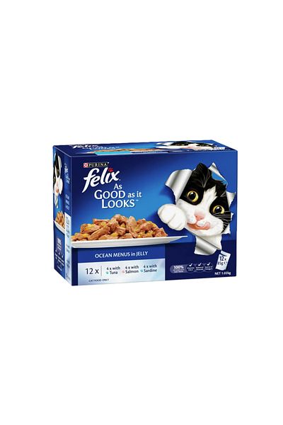 Felix Ocean Fish Cat Food - 12 x 85g