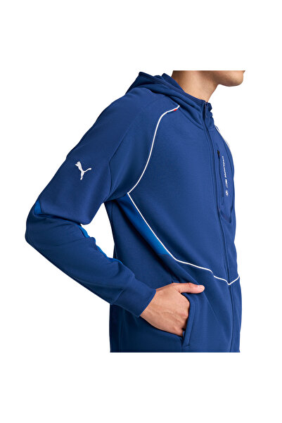 Puma Bmw Mms Hooded Erkek Mavi Günlük Stil Sweatshirt 63061504