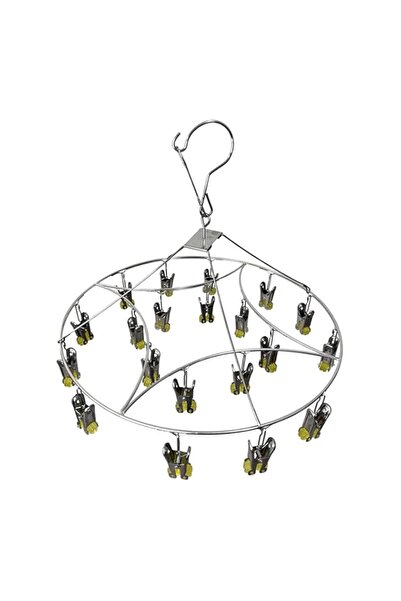 Generic رف تجفيف الملابس الدائري سريع الفتح من CHERRY GLOBAL مصنوع من الفولاذ...